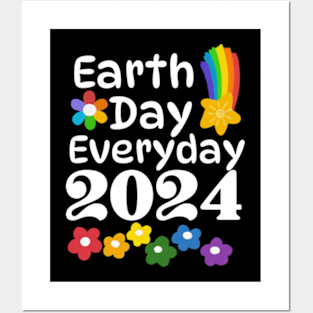 Teacher Earth day 2024 Everyday gift april 22 Rainbow Posters and Art